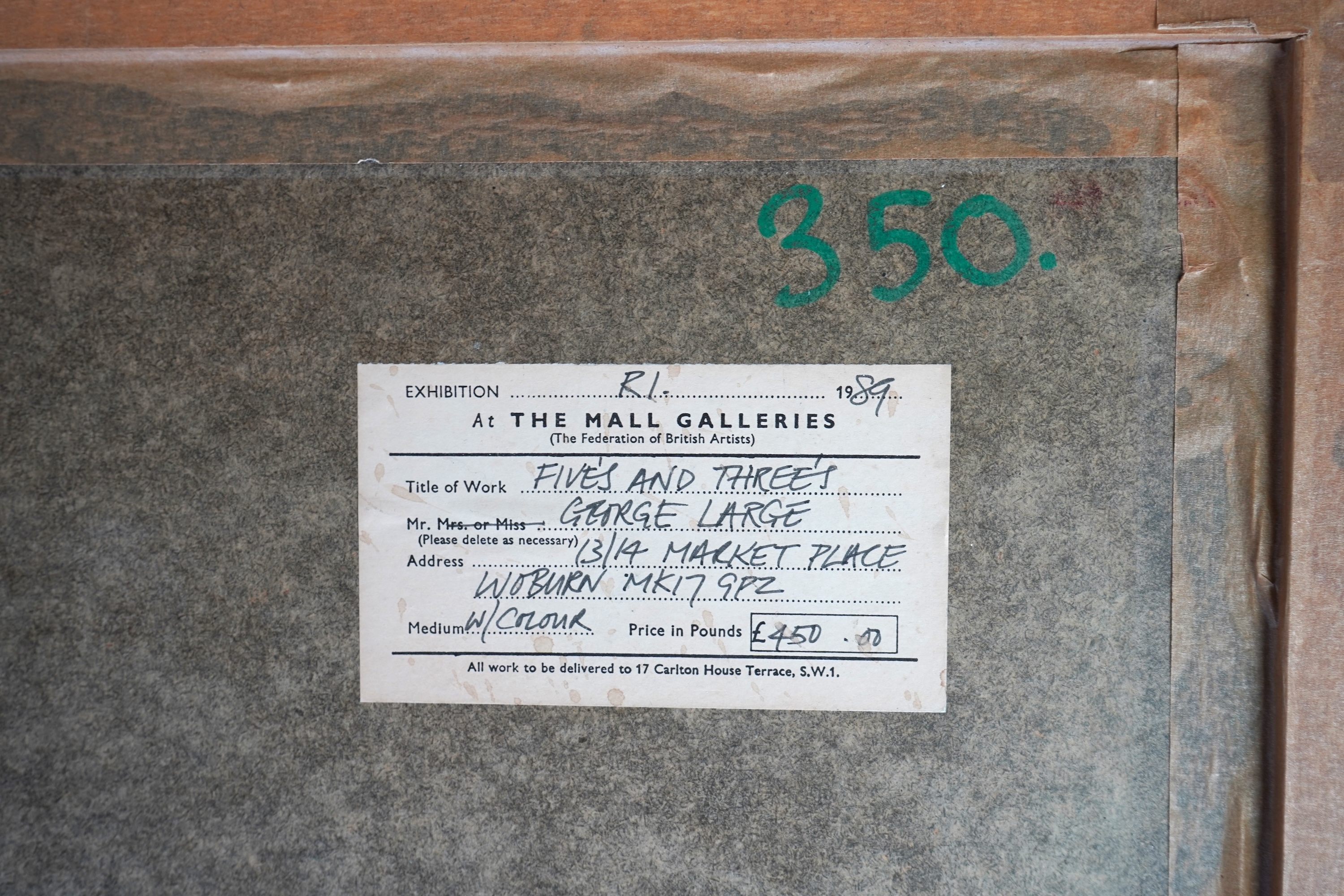 George Large, b. 1936, 'Fives & Threes'